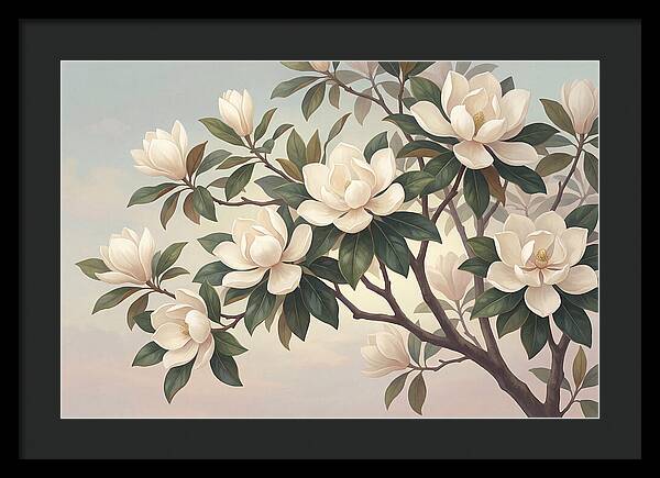 Magnolia Blossoms In Bloom