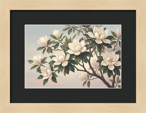 Magnolia Blossoms In Bloom