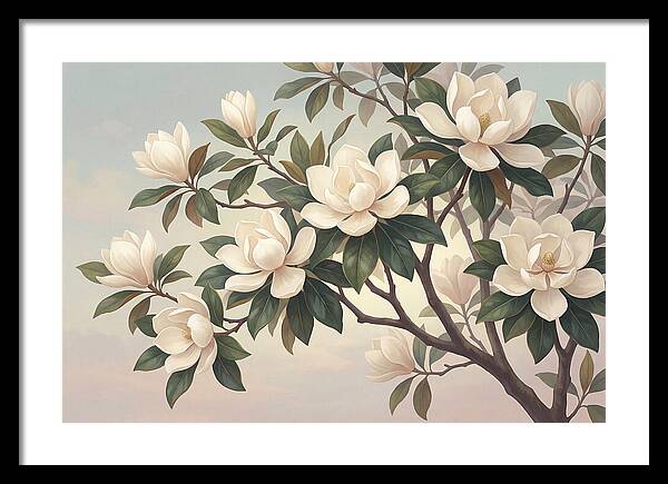 Magnolia Blossoms In Bloom