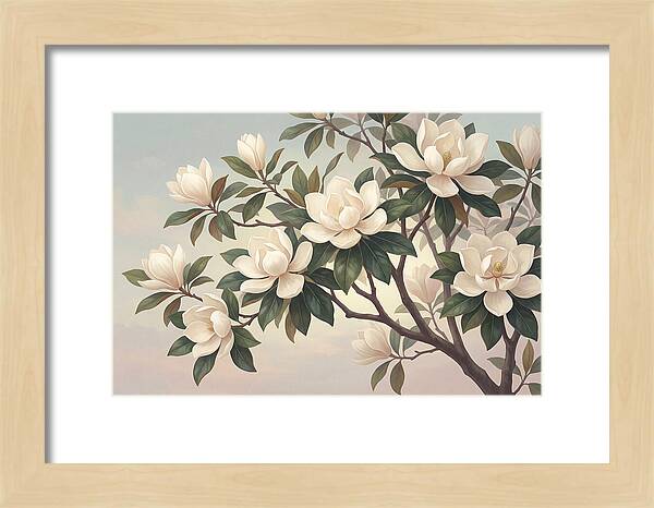 Magnolia Blossoms In Bloom