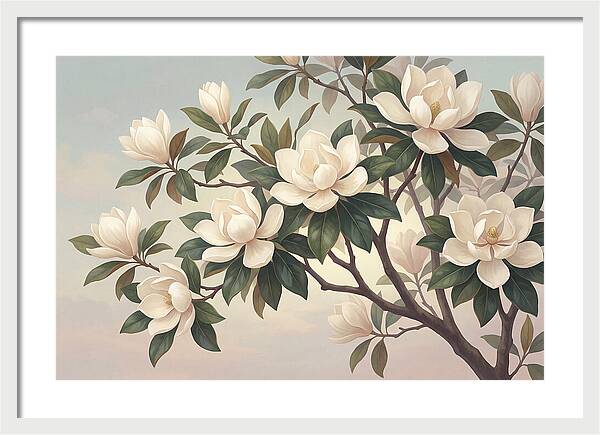 Magnolia Blossoms In Bloom