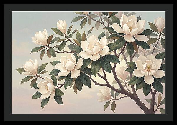 Magnolia Blossoms In Bloom