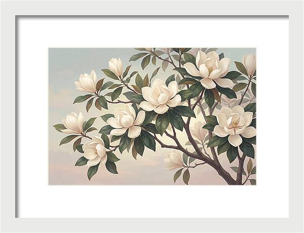 Magnolia Blossoms In Bloom