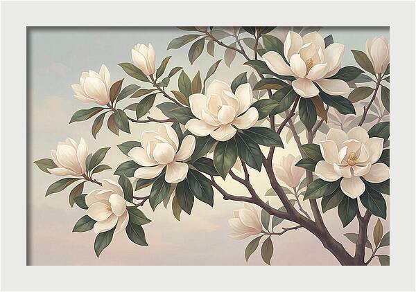 Magnolia Blossoms In Bloom