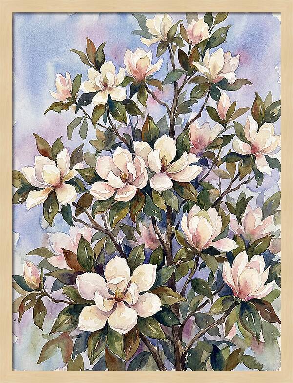Magnolia Blossoms In Bloom