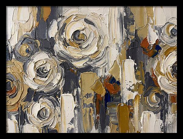 Magnolia Blossoms In Palette Knife
