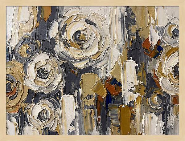 Magnolia Blossoms In Palette Knife