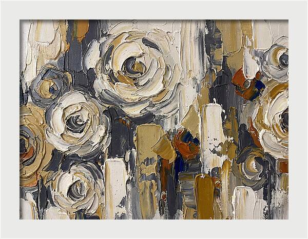 Magnolia Blossoms In Palette Knife