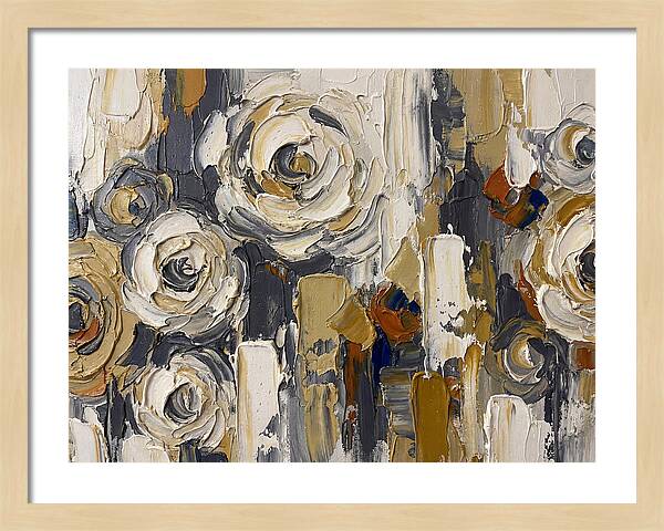 Magnolia Blossoms In Palette Knife