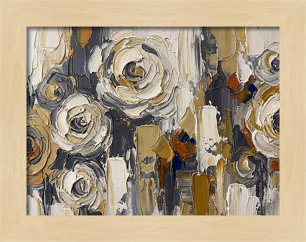 Magnolia Blossoms In Palette Knife