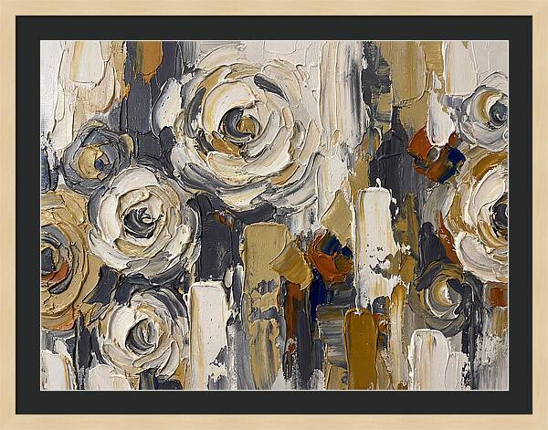 Magnolia Blossoms In Palette Knife