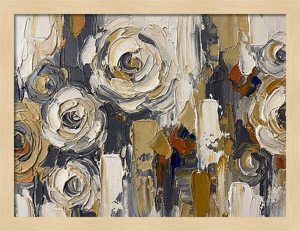 Magnolia Blossoms In Palette Knife