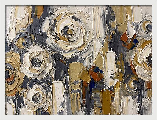 Magnolia Blossoms In Palette Knife