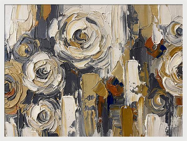 Magnolia Blossoms In Palette Knife