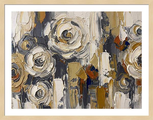 Magnolia Blossoms In Palette Knife