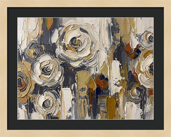 Magnolia Blossoms In Palette Knife