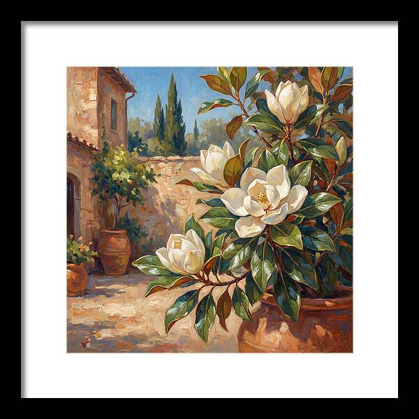 Magnolia In Mediterranean Serenity
