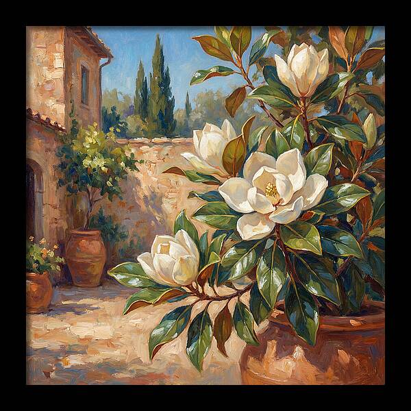 Magnolia In Mediterranean Serenity