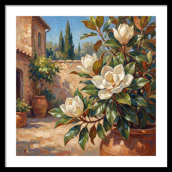 Magnolia In Mediterranean Serenity