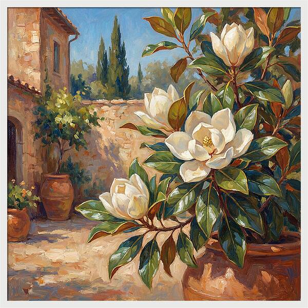 Magnolia In Mediterranean Serenity