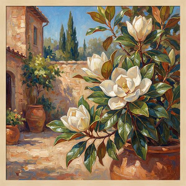 Magnolia In Mediterranean Serenity