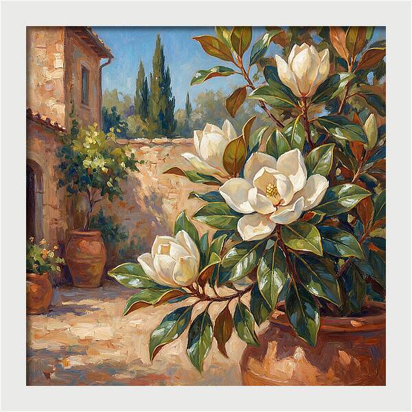 Magnolia In Mediterranean Serenity