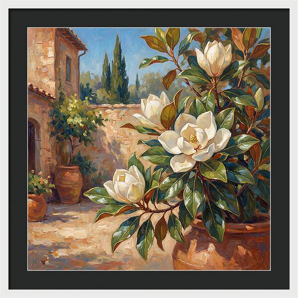 Magnolia In Mediterranean Serenity