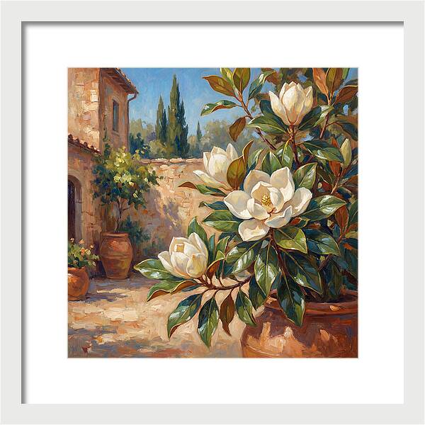 Magnolia In Mediterranean Serenity
