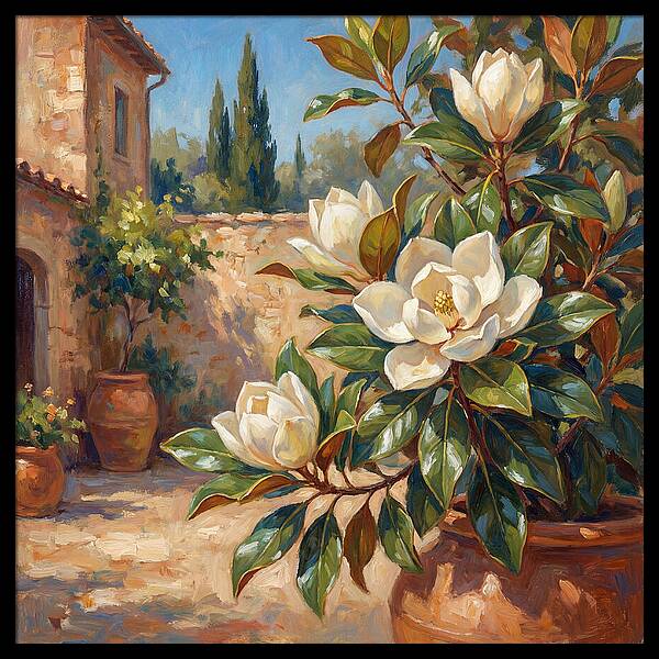 Magnolia In Mediterranean Serenity