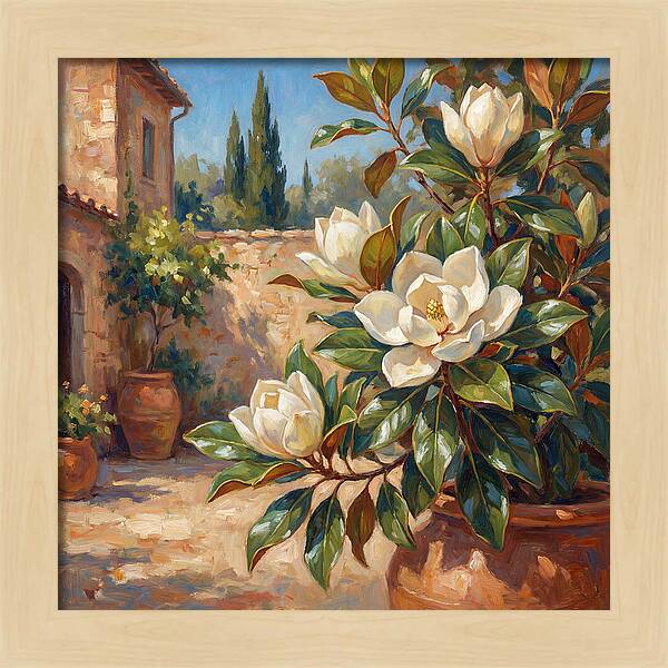 Magnolia In Mediterranean Serenity
