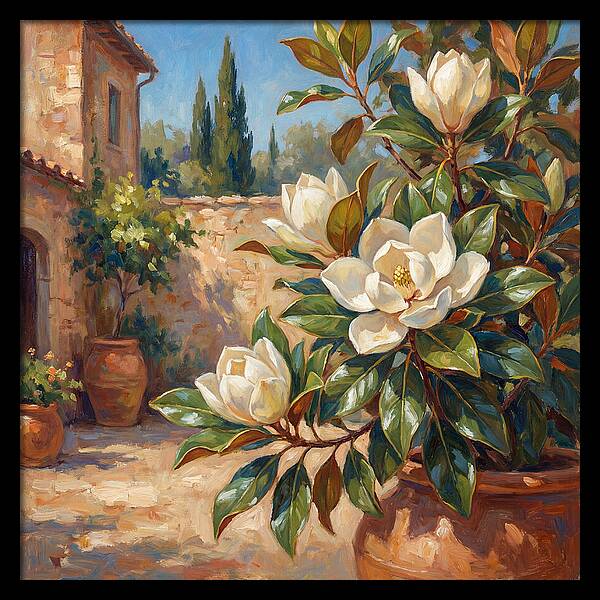 Magnolia In Mediterranean Serenity