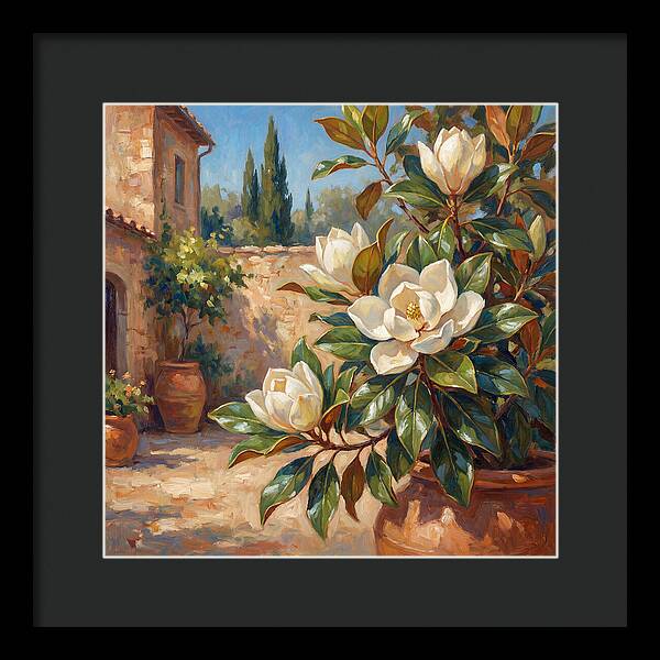 Magnolia In Mediterranean Serenity
