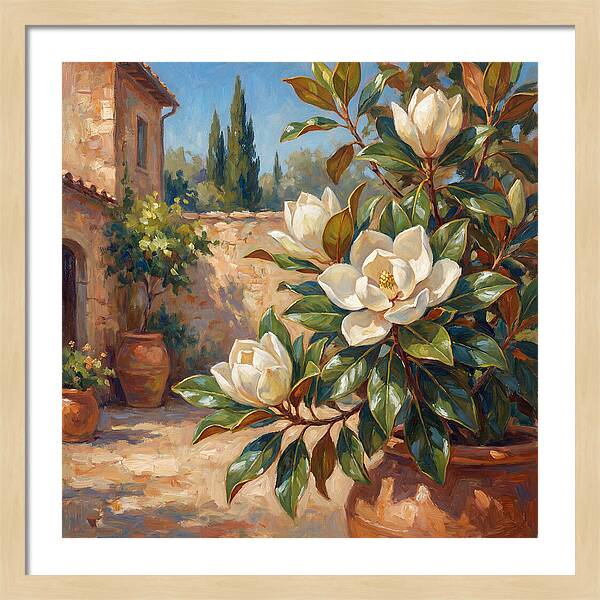 Magnolia In Mediterranean Serenity