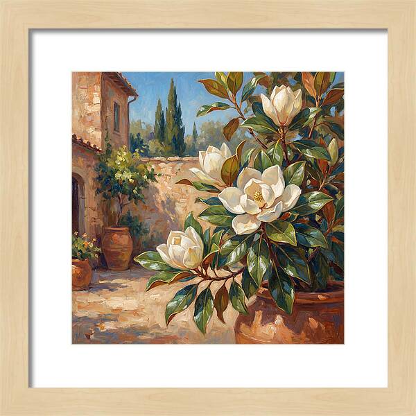 Magnolia In Mediterranean Serenity