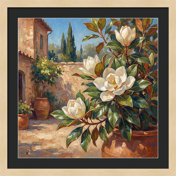 Magnolia In Mediterranean Serenity