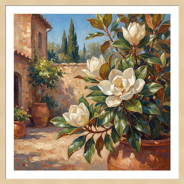 Magnolia In Mediterranean Serenity