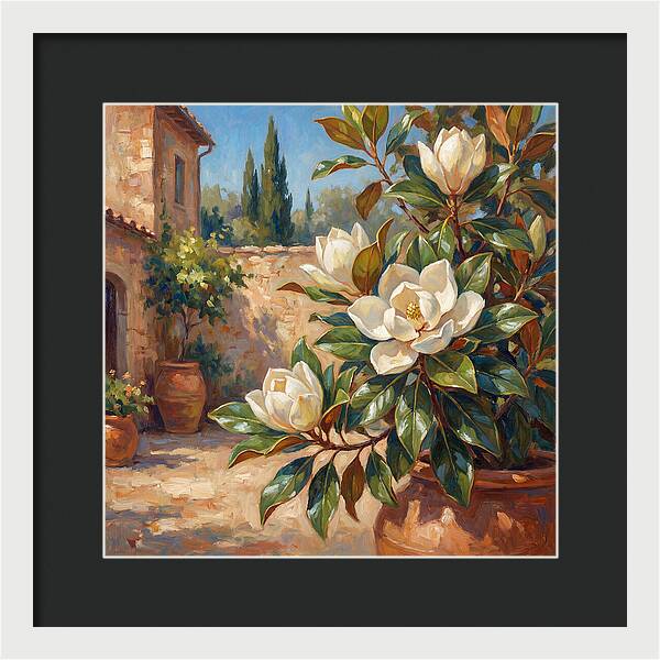 Magnolia In Mediterranean Serenity