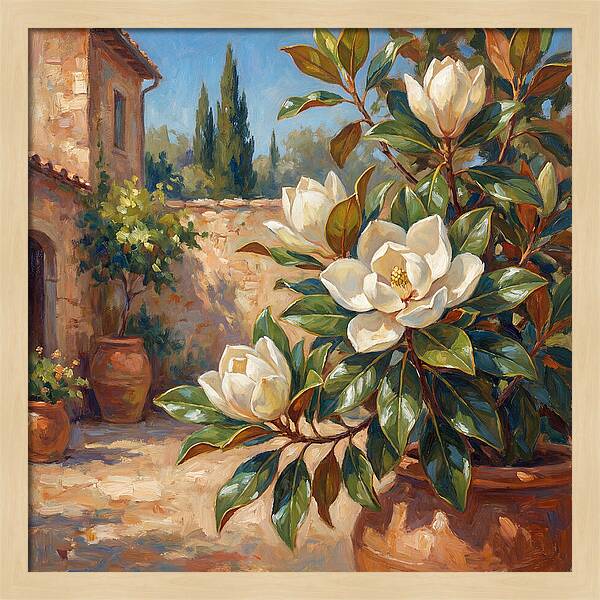 Magnolia In Mediterranean Serenity