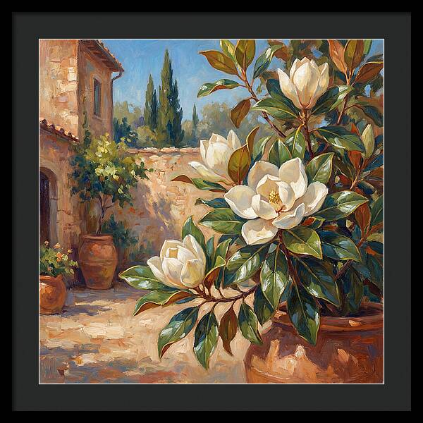 Magnolia In Mediterranean Serenity