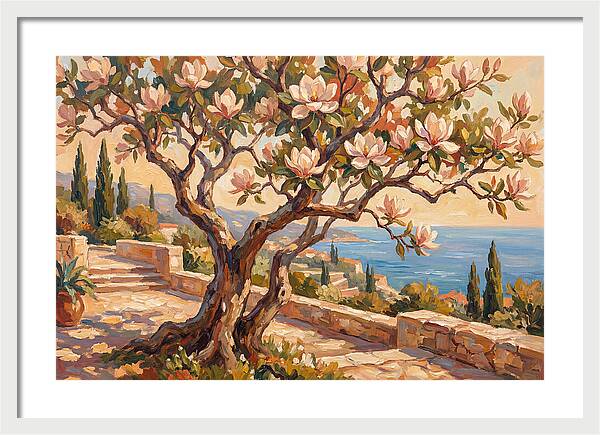Magnolia Tree By The Sea