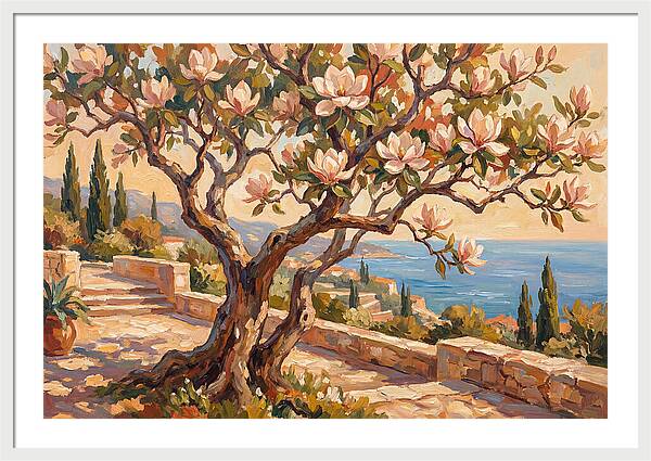 Magnolia Tree By The Sea