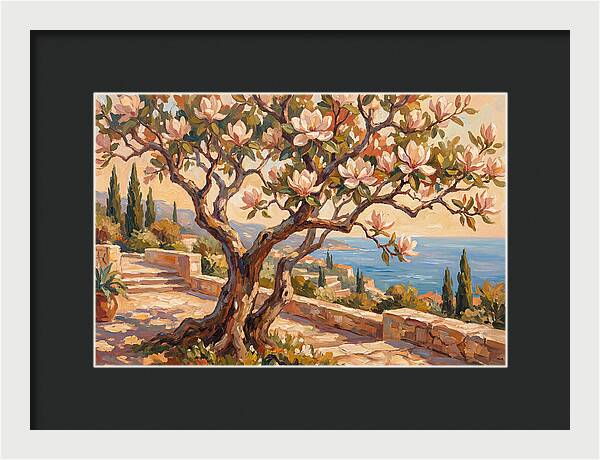 Magnolia Tree By The Sea