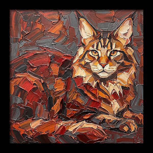 Maine Coon In Autumn Hues