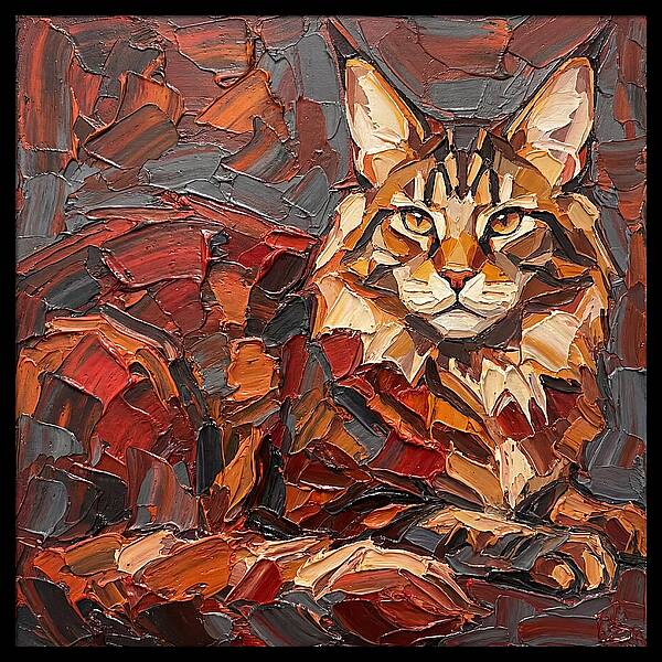 Maine Coon In Autumn Hues