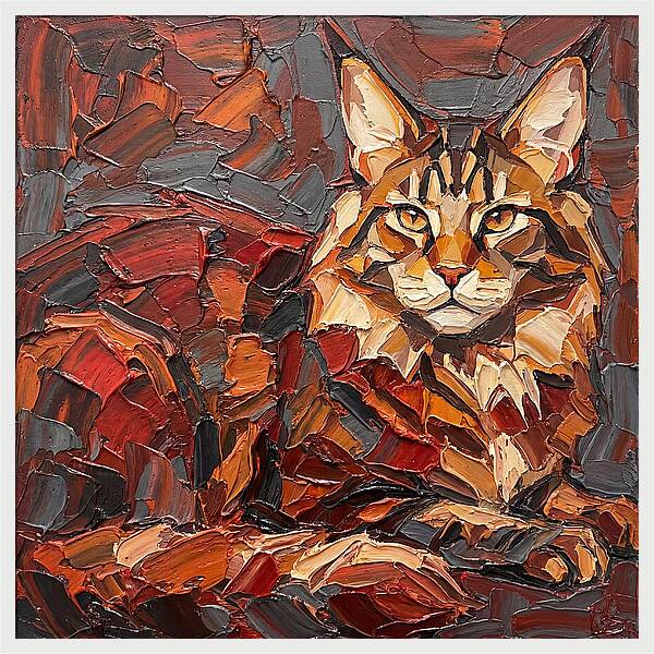 Maine Coon In Autumn Hues