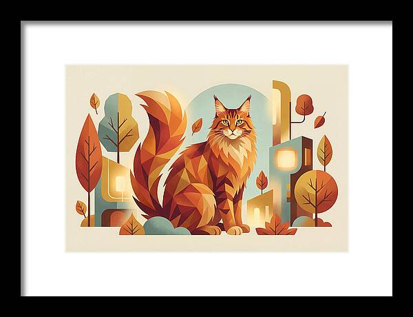 Maine Coon In Autumn Splendor