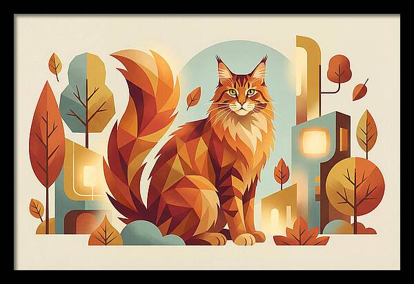 Maine Coon In Autumn Splendor