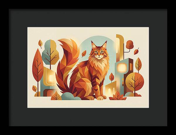 Maine Coon In Autumn Splendor