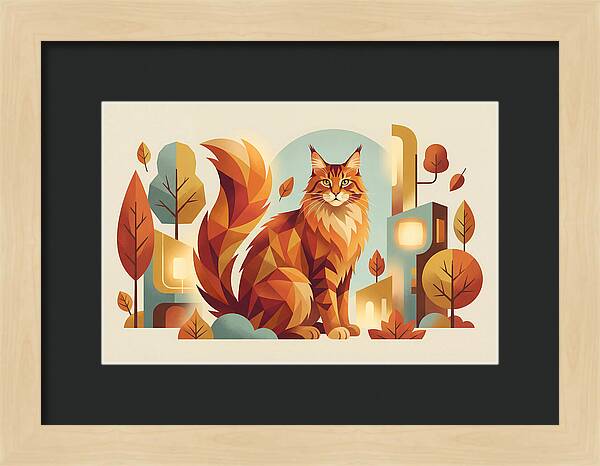 Maine Coon In Autumn Splendor