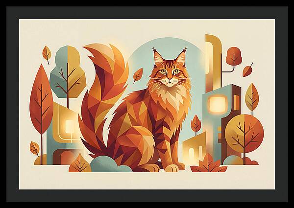 Maine Coon In Autumn Splendor